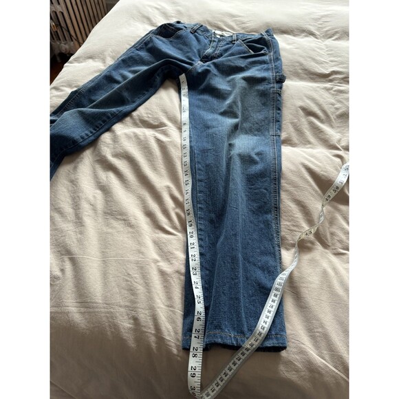 The Great Womens 27 Blue Denim Dark Wash The Carpenter Pant Jeans Cargo Straight - Picture 9 of 10